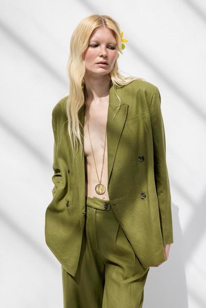 Kruvaze Keten Blazer Ceket