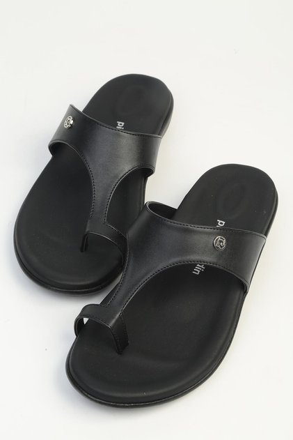 Women's Black Flip Flops Slipper Pc-7812