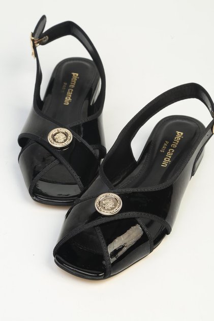 Black Patent Leather Women's Sandals Pc-7821