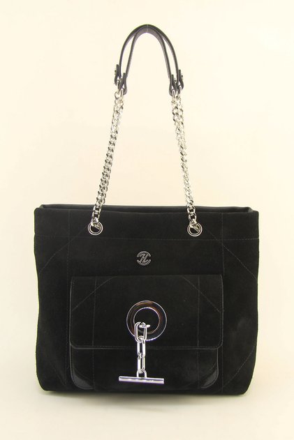 Women's Genuine Suede Chain with Accessories Bag