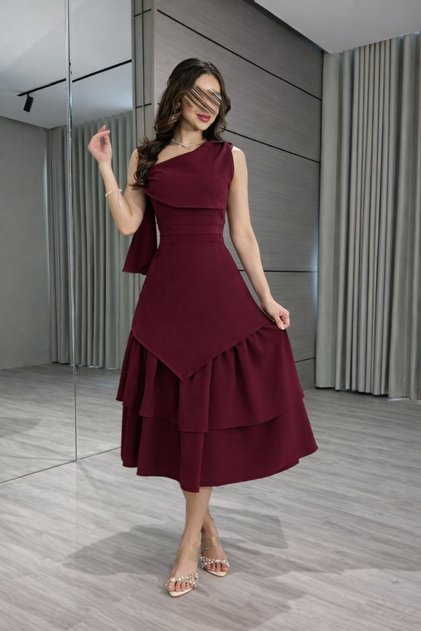 Bestselling burgundy midi dress