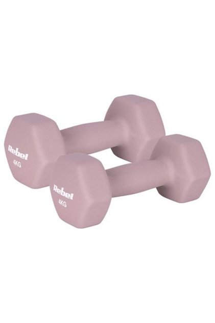 Set gantere Active RBA-2330-4, 2 x 4kg, fonta si invelis de neopren (Roz)