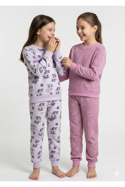 4,5,67,8,9 Years Old Girls' Tracksuit Set, Set of 2, 3 Yarns