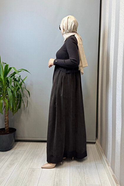 MISS DALIDA Triko Cupro Elbise Kahve T26Y-4001 - Fiyatı, Yorumları