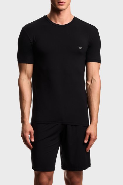Modal Slim Fit Logo Crew Neck t Shirt Men t Shirt Em000379 Af18894 Uc001