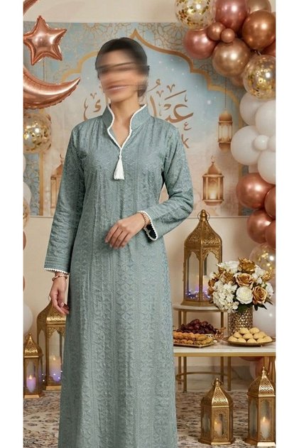 Long-sleeved patterned jalabiyas/jalabiyas suitable for occasions and holidays