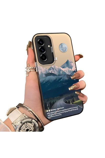 Samsung Galaxy A36/A56 Compatible Hard Acrylic Back Silicone Edge Lens Protection Case