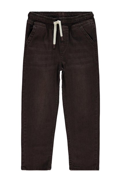 Lace-Up Basic Pants for 2-5 Years - Brown