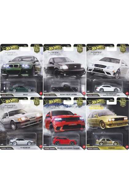 HOT WHEELS premium power trip CHASE SET 6 adet araç model araba