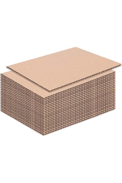 ® 24 Packs Corrugated Cardboard Sheets, Brown Kraft Paper Cardboard Inserts for Packing, Mailing