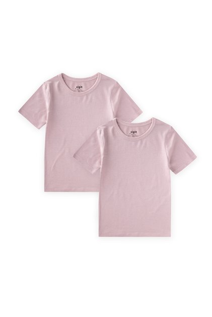 Double Short Sleeve Undershirt 2-9 Years Powder