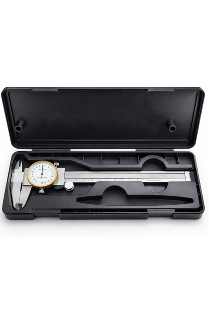 Subler cu ceas 0-150 mm, precizie 0.02 mm, inox, cadran analog, argintiu