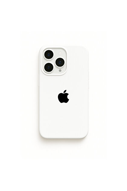 LivaLime iPhone 12 Pro Max Uyumlu Beyaz Logo Baskılı İçi kadife