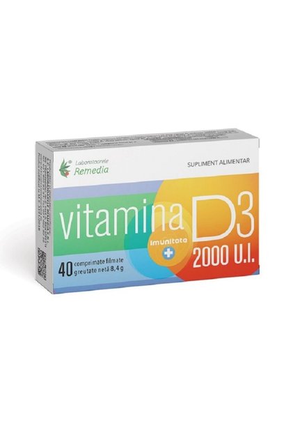 Vitamina D3 liposomală 2000 UI, 40 comprimate filmate