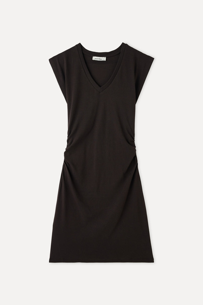 Women's Brown Fitted Sleeveless Mini Dress