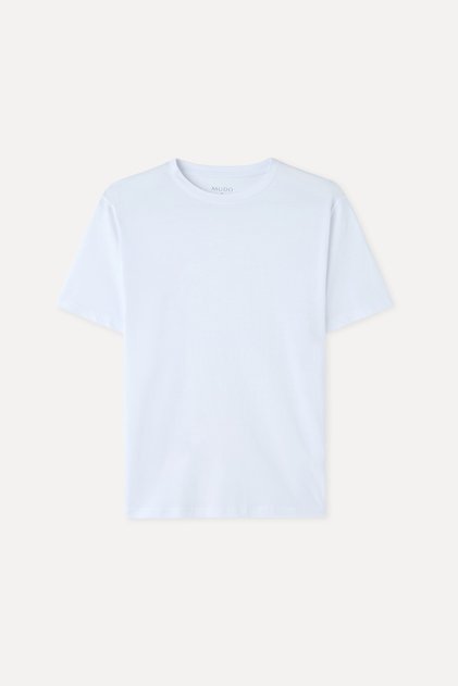 Women's Off-White Modal Blend Crew Neck T-Shirt