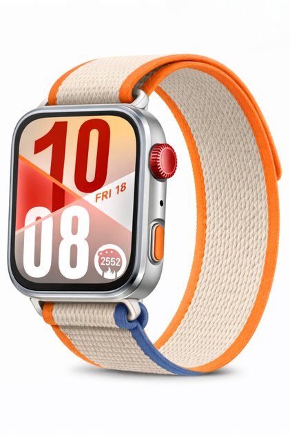 Huawei Watch Fit 3 / Fit 4 / Fit 4 Pro / Fit 5 / Fit 5 Pro Uyumlu Örgü İşlemeli Kumaş Hasır Spor Kordon