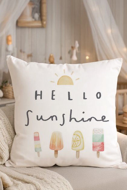 Baby Room Decorative Cushion 100% Cotton Fully Filled | Newborn Baby Gift | Decorative Cushion