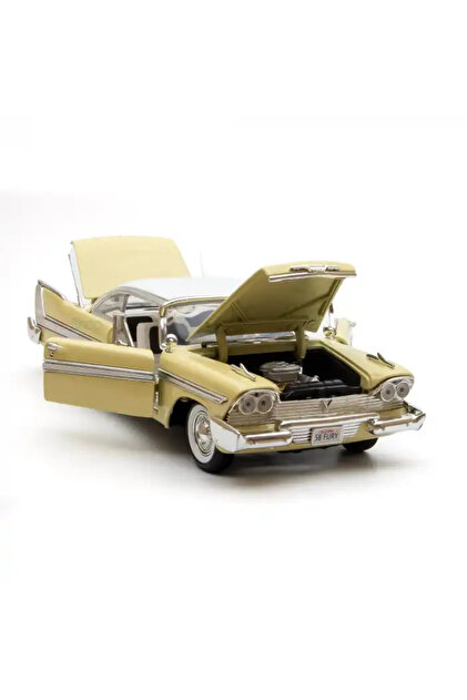 Motor Max 1:18 1958 Plymouth Fury Diecast Model Araba Sarı - 73115