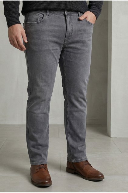 Pantaloni din denim pentru bărbați, mărimea material elastic elastic albastru antracit