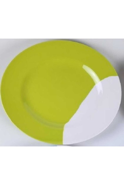 Melamine Dinner Set 50 Pcs Two Tone Green White