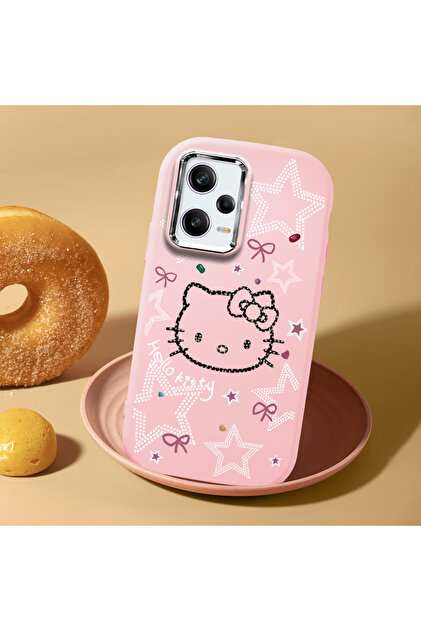 Hontinga Redmi Note 12 Pro 5G Uyumlu Hello Kitty Desenli Kamera