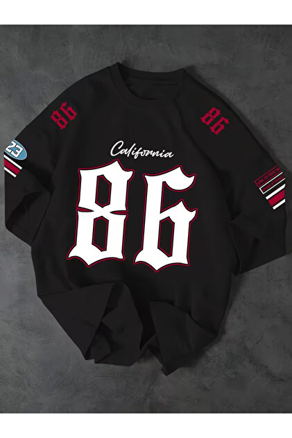 Unisex California 86 Design Printed Oversized T-Shirt