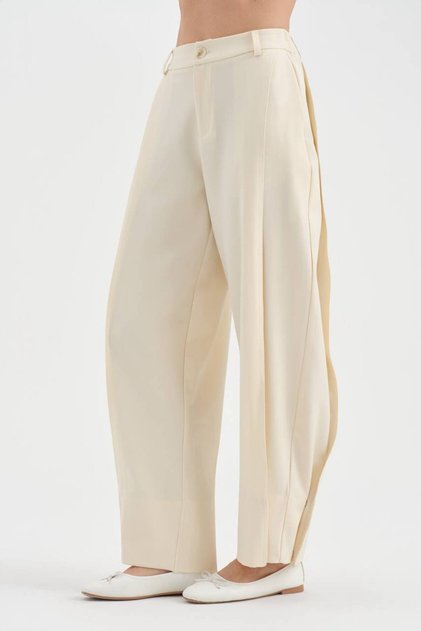 Women's Balloon Fit Pants with Snap Detail Design