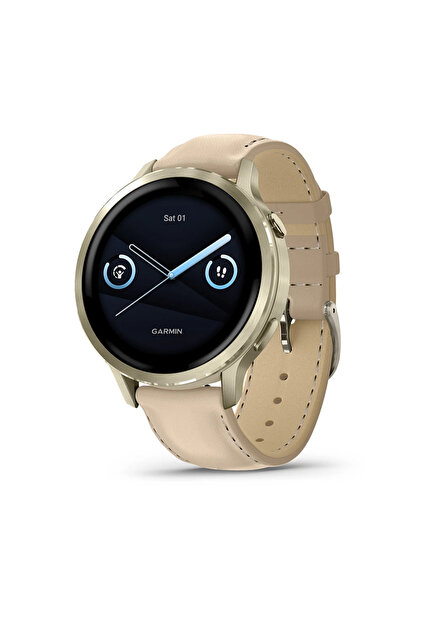 Garmin Venu 4 - 41 mm - Lunar Gold Deri Kayışlı - Fiyatı, Yorumları