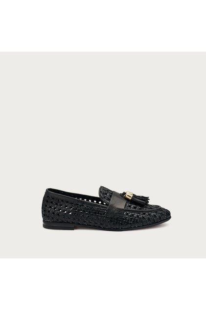 Women's / Girls' Sneakers 95V6 Woven Leather Loafers S with Tassels