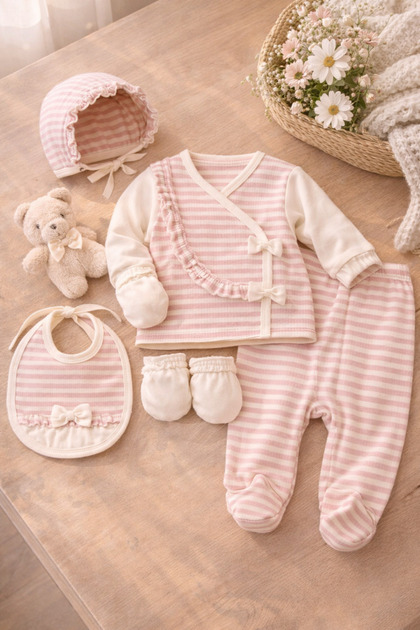 Arin Baby 5 Lİ KELEBEK DETAYLI YENİ DOĞAN KIZ BEBEK HASTANE ÇIKIŞ