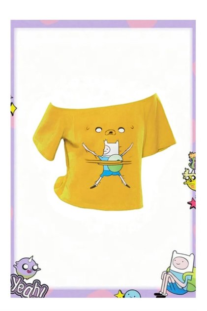 Adventure Time Finn and Jack Madonna Collar Bluz