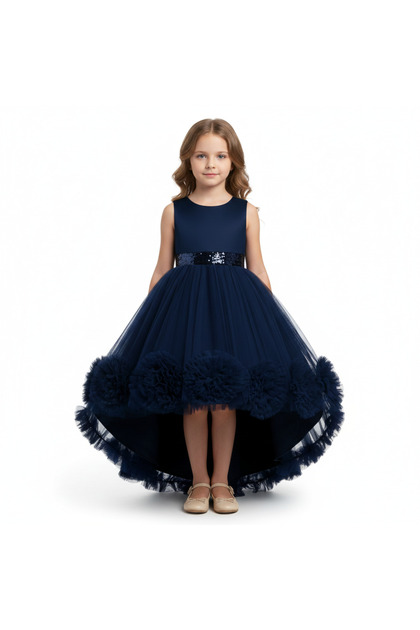 - Tutu Party Dress Navy Blue for Girls