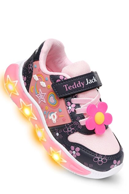 Kız Çocuk Işıklı Spor Sneaker Yürüyüş Ayakkabı PTJCK 700