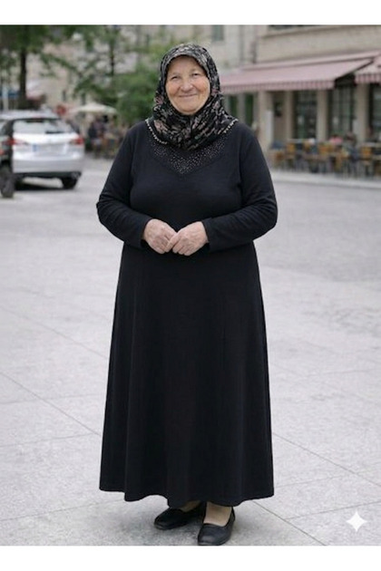 Anne Büyük Beden Boydan Elbise(penye kumaş)