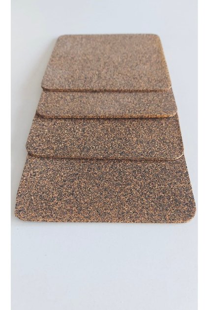 Rubber Cork Coaster/Plate Mat 12X12Cm Thickness 3mm 4 Pieces