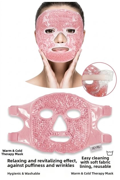 Ice Gel Balls Face Mask Hot and Cold Therapy Mask