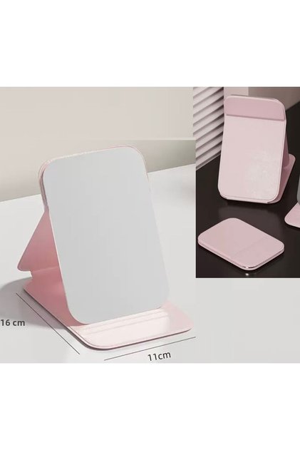Makeup Mirror with Leather Cases, Tabletop Foldable, Tiered Makeup Mirror, Large