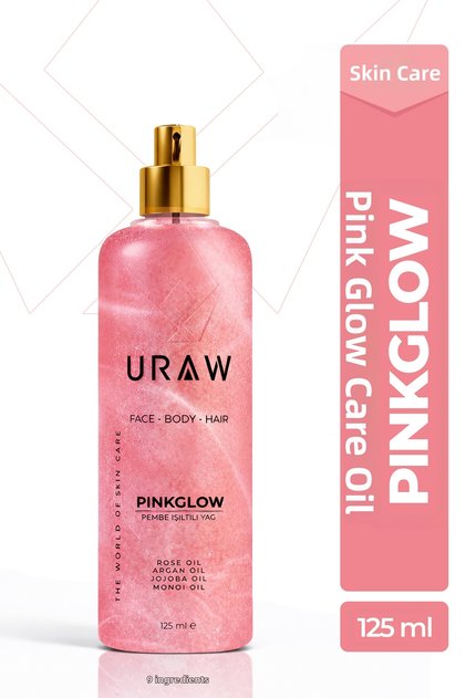 Pink Glow Pink Sparkling Oil | Multi-Purpose Care Oil for Face, Body and Hair