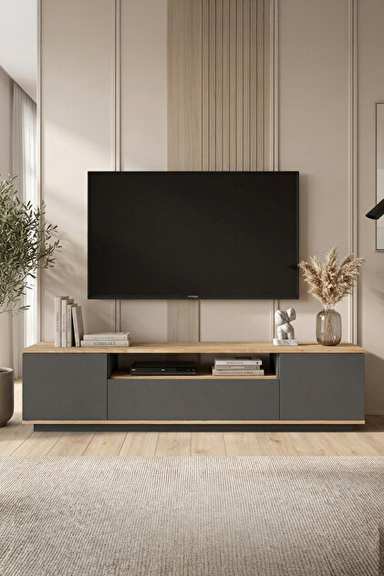 Yurudesign Future Tv Ünitesi Fr7-aa Çam-Antrasit - Fiyatı, Yorumları