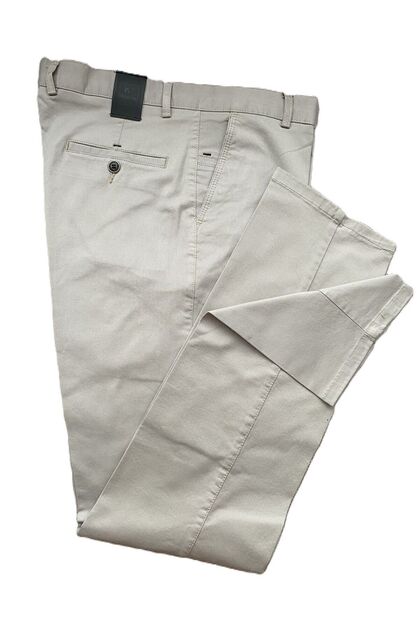 Men's Regular Fit Regular Cut Lycra Flexible Comfortable High Waist Gabardine Trousers