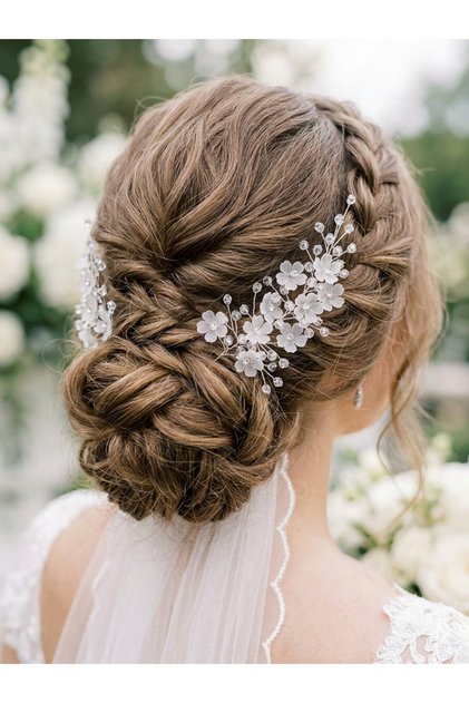Gelin tacı, Saç aksesuarı ve tokası söz nişan nikah düğün tesettür 5