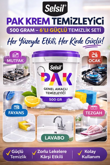 Pak Genel Amaçlı Mucize Temizleyici 6'lı 500 Gr