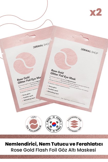 Disposable 3-Layer Rose Gold Eye Mask X2 Pieces