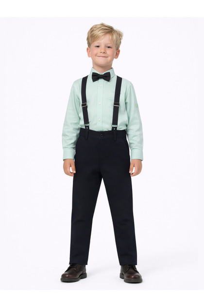 4-Piece Set Shirt & Pants & Bow Tie & Hanger Boys' Suit