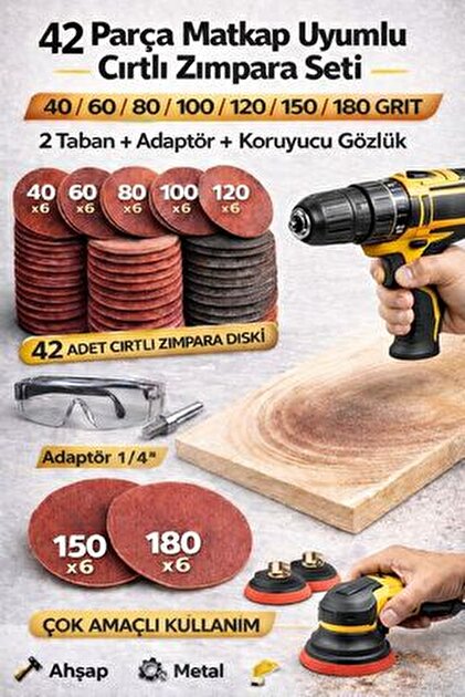 Genel Markalar 10ad Flap Disk Metal Ahşap Zımpara 80 Kum 10'lu