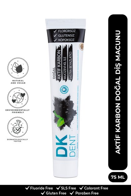 DKDENT Aktif Karbonlu Yetişkin Diş Macunu 75 ml