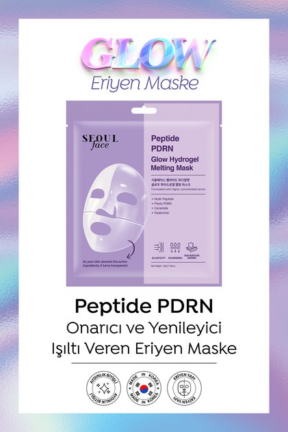 Seoul Face Peptid PDRN Hidrojel Onarıcı Yenileyici Nemlendirici Eriyen Kore Maskesi 34 gr