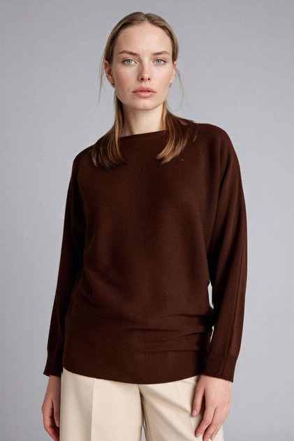 Kayık Yaka Triko Basic Sweater G3403Ax26Sp