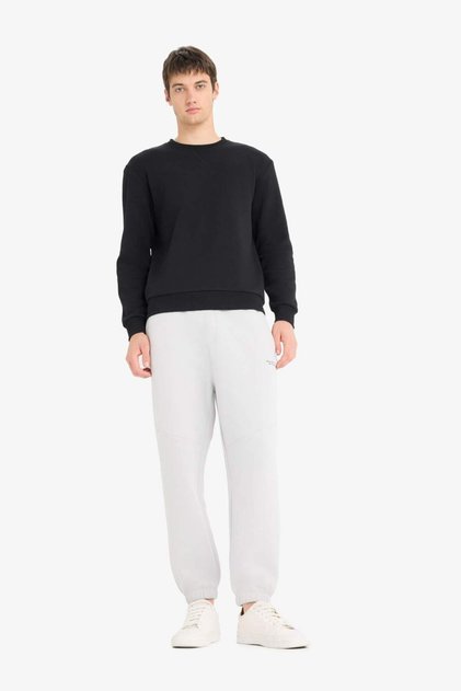 Regular Fit Buy Lace-Up Soft Fleece Inside Elasticated Cuffs Printed Zipper Pocket Sweatpants Y5511